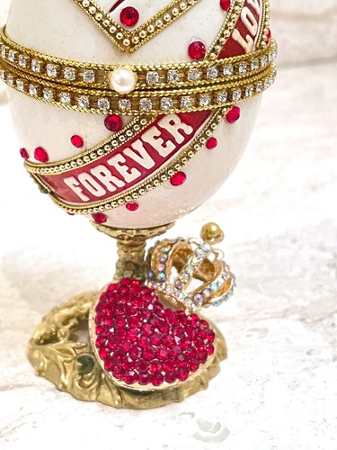 Imperial Faberge Ei Schmuck 21st Anniversary ILoveYou ForeverGift Style Fabergé - Bild 7 von 16