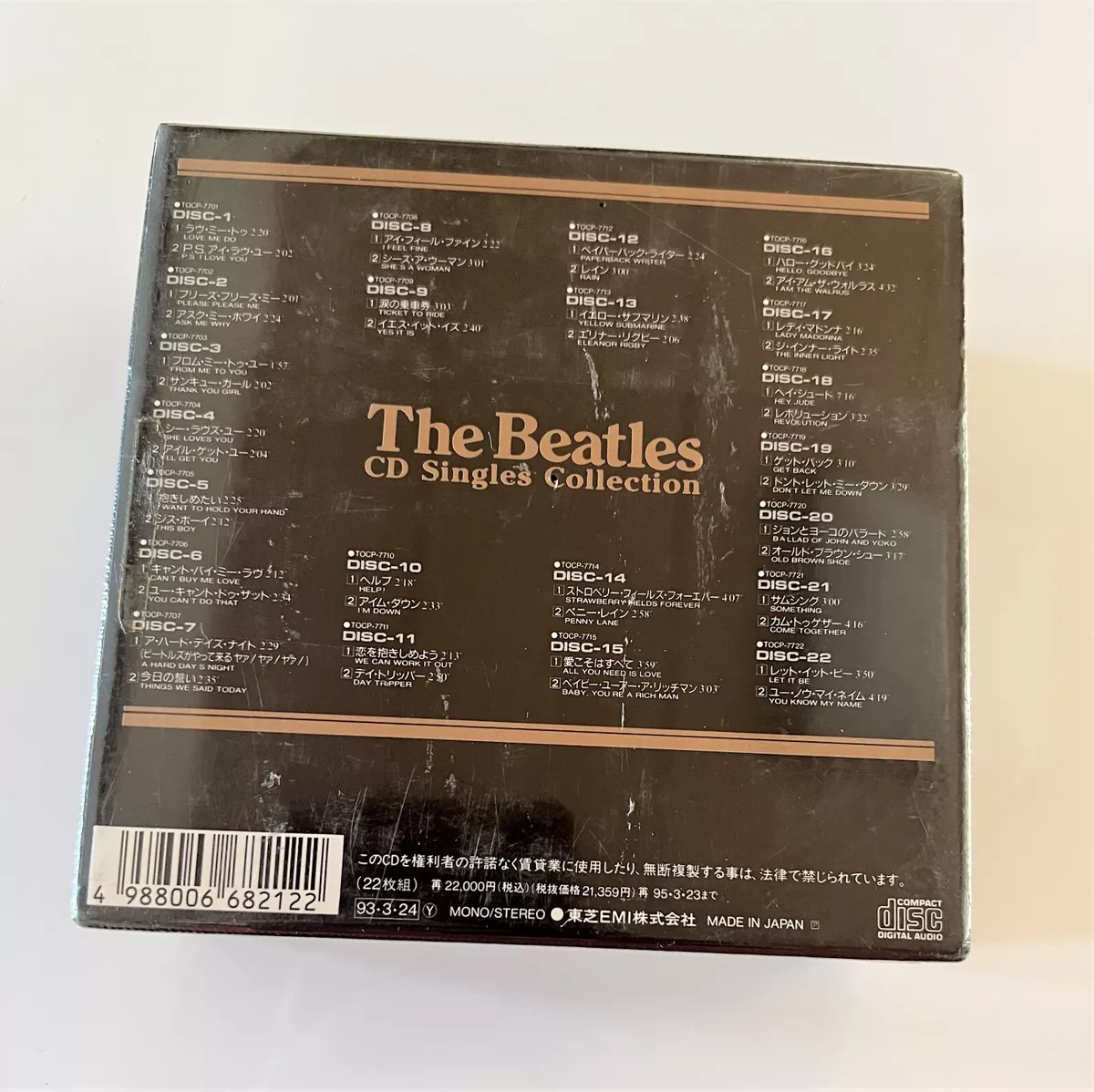 BEATLES CD Singles Collection Picture Disc 22CD Japan OBI on Box