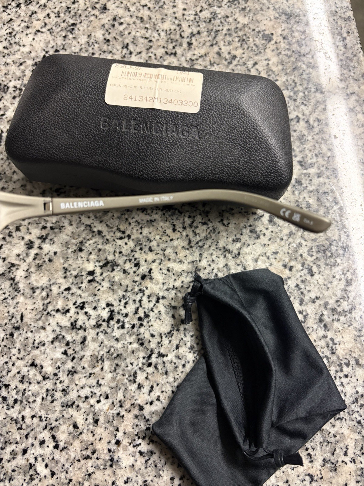 Balenciaga Reflective Gray Bat Sunglasses from Ssense Punk Gothic y2k eyewear thumbnail 4