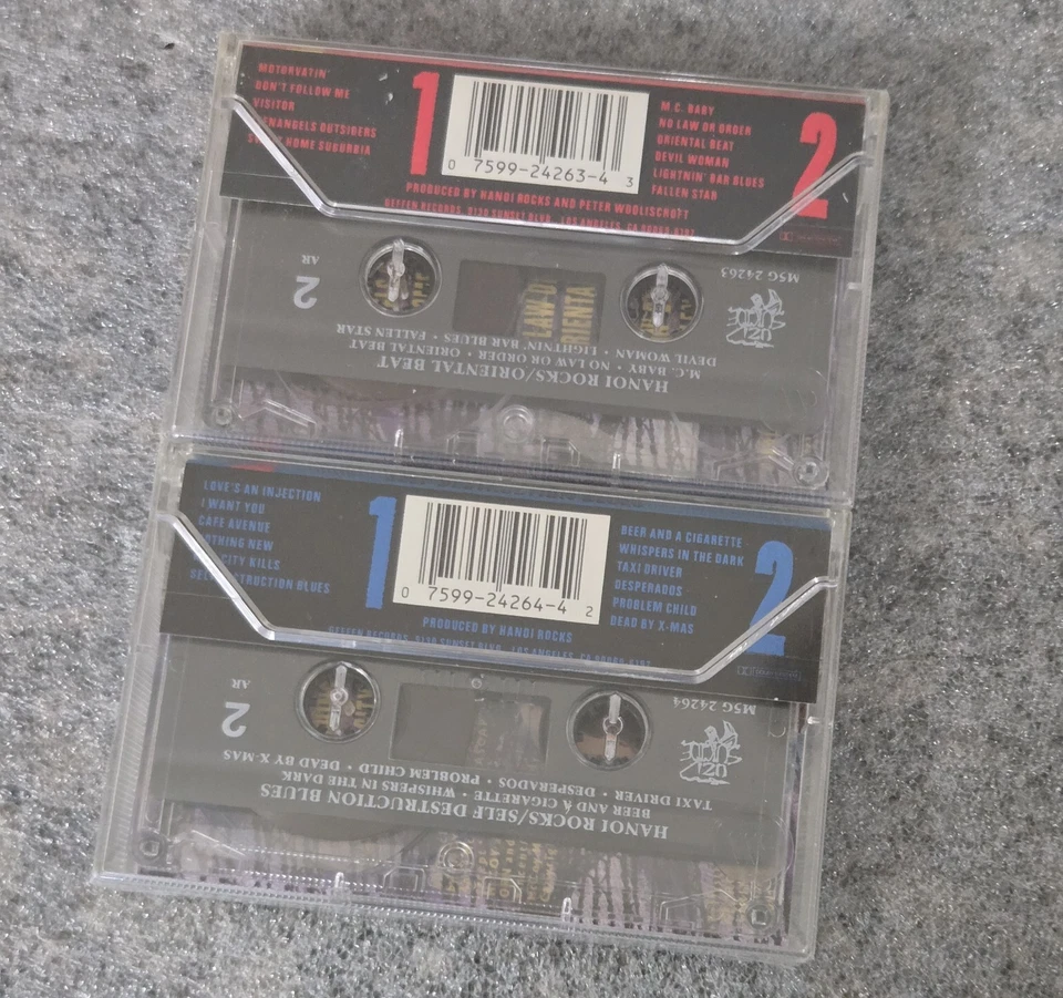 HANOI ROCKS Oriental Beat / Self Destruction Blues Cassette Tape Lot Glam Metal - Image 2 of 3