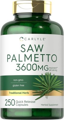 Saw Palmetto Extract | 3600mg | 250 Capsules | Non-GMO. Gluten Free | by Carlyle