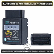 Bluetooth Diagnosegerät OBD2 Fehler Auslesegerät Auto Scan KFZ Diagnose MERCEDES