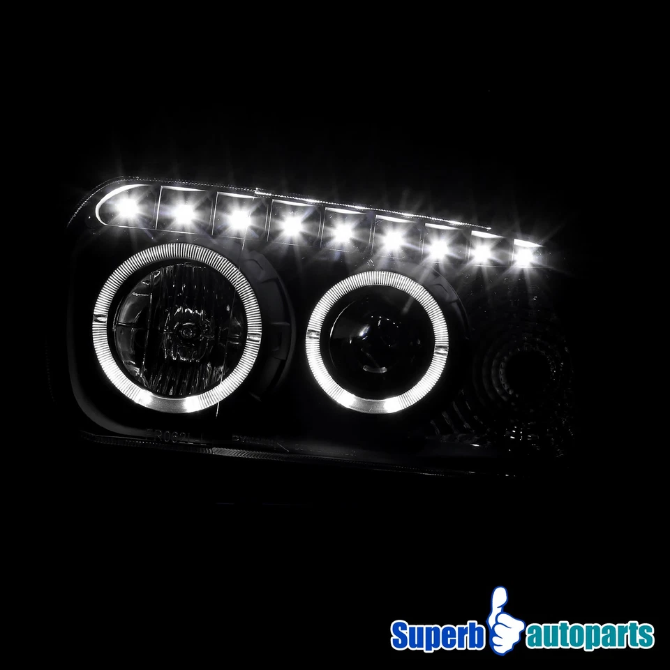 Fits 2005-2007 Ford Escape Halo Projector Headlights LED Strip Bar 05-07 Black - Изображение 4 из 4