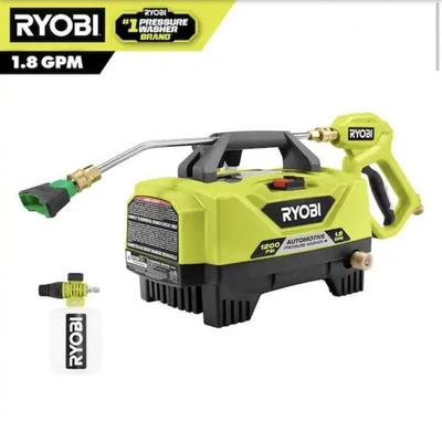 #ad Ryobi 1.8GPM Automotive High Flow Pressure Washer RY14AM12 $159.00