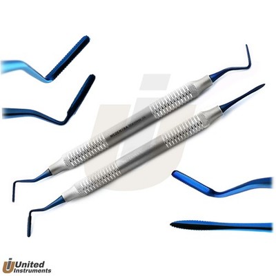 Dental PT1 PT2 Double Ended Periotome Serrated, Coated Elevator Set Of 2