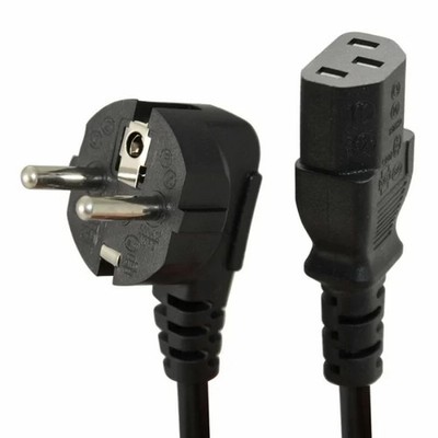 Kaltgeräte Netzkabel Monitor PC Wasserkocher C13 Leitung EU 2 Pin EURO Stecker