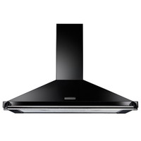 Rangemaster Classic 90cm Chimney Cooker Hood - Black & Chrome RCLAHDC90BLC
