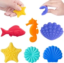 Sensory Worry Stones Fidget Toys for Toddlers Kids, 6 Pack Tactile Stimming for 