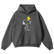 Minimalist Snoopy Hoodie - Unisex Loose Street Sport Pullover
