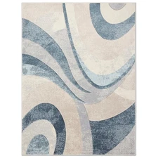 Tribeca Slade 7 10 X 10 6 Blue Grey Abstract Area Rug For Living Room Bedroom