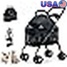 3 in 1 Pet Stroller Carrier Adjustable Canopy Folding Travel Smooth Ride New