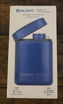 Olight Baton 3 Blue Premium Limited Edition Flashlight & Charging Case SEALED