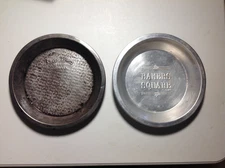 Two Nine Inch Vintage Pie Pans-Tin BAKE KING & Aluminum BAKERS SQUARE