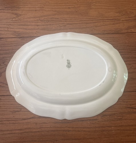 Royal Doulton Ivory Scalloped Serving Platter Vintage England - Picture 6 of 7