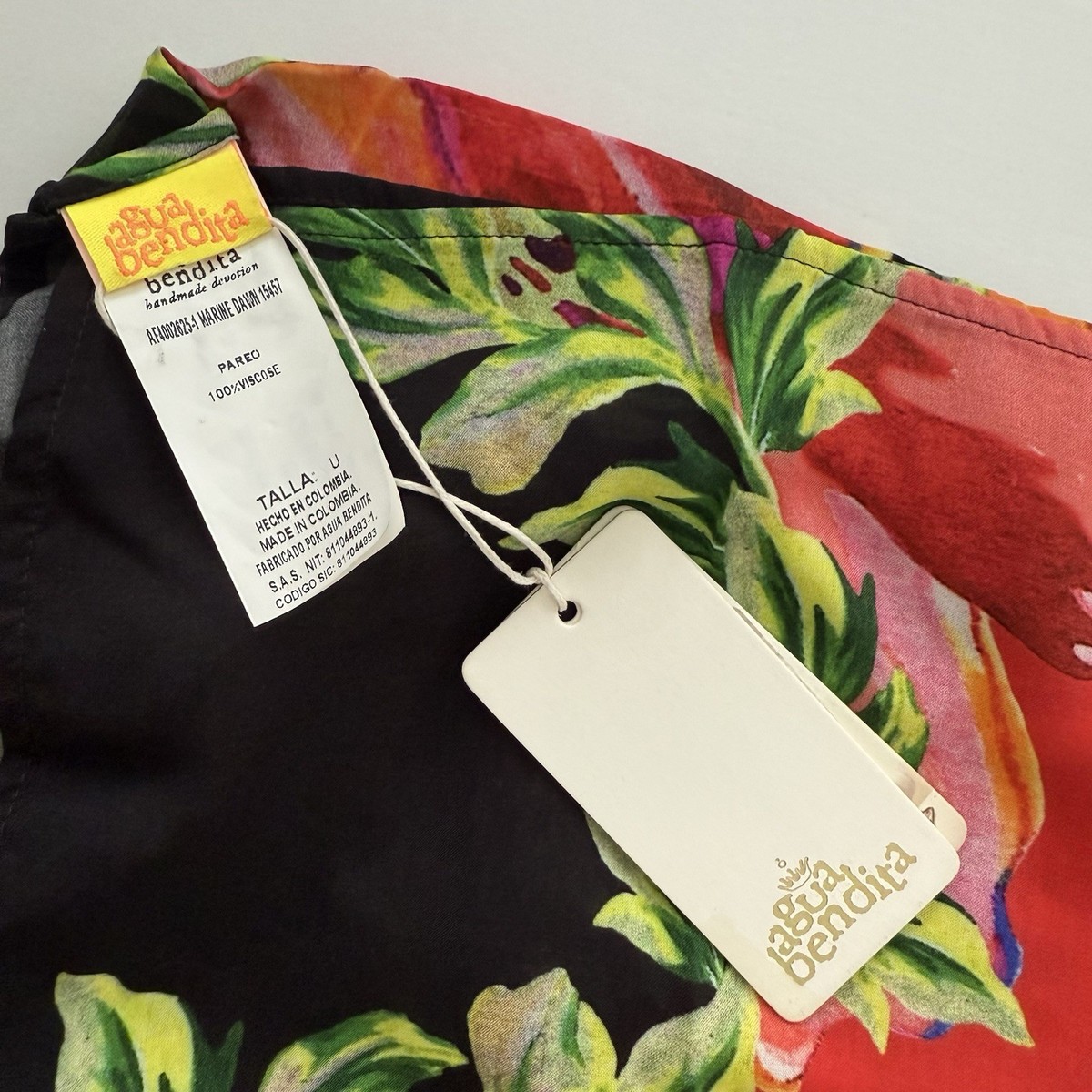 Agua Bendita Sarong Marine Dusk Cover up Pareo One Size NWT | eBay