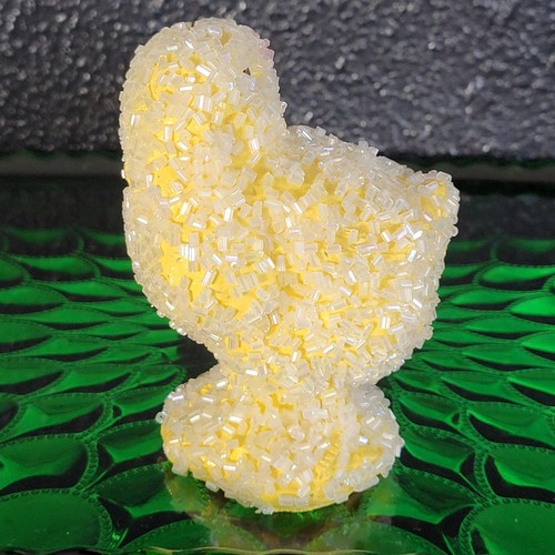 Baby Chick Figurine Yellow Sugared Easter Spring 3.75" Country Farmhouse - Picture 5 of 6