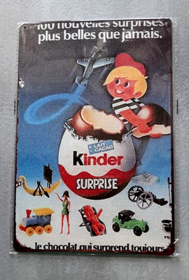 Blechschild Deko Kinder Überraschung 30x20.cm Neu