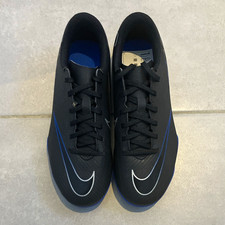 nike mercurial black blue football boots size uk 4 eur 36.5 moulded studs