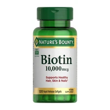 Nature's Bounty Biotin, Supports Healthy Hair, Skin and Nails 10,000 mcg 120 Ct