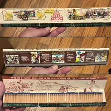 Vintage Clewiston Florida Old South Bar-B-Q Ranch Souvenir Giant Matchbook