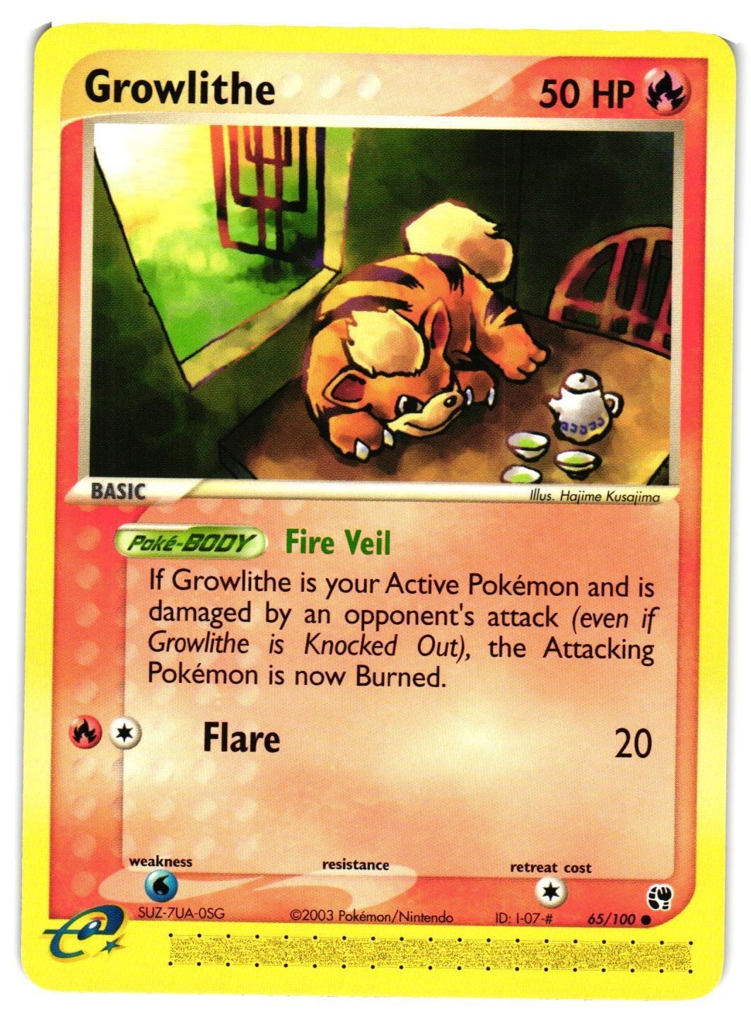 Pokemon TCG Growlithe 65/100 Sandstorm Common VLP