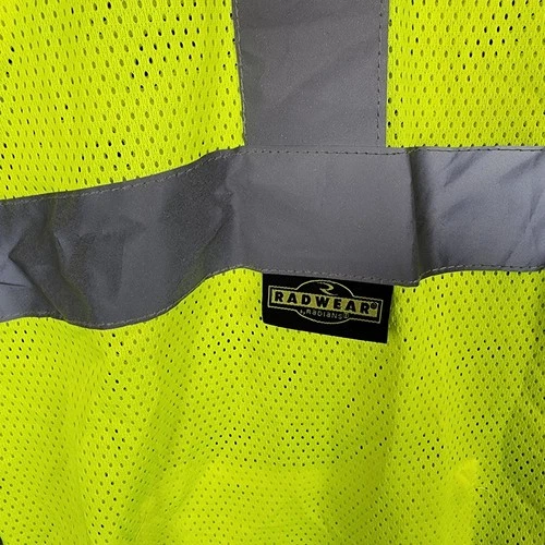 Radians Safety Vest Mens 3XL SV2GM3X Neon Yellow Spirit Aircraft Maintenance EUC image 4