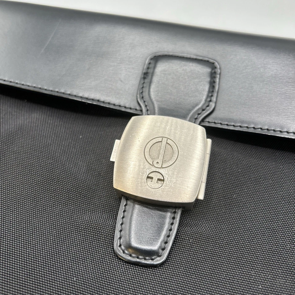 Dunhill Wristlet Clutch Bag Second Bag Black Canvas  Lock & Key - image 2 of 4