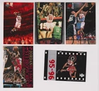 FIVE CARD MICHAEL JORDAN LOT - CHICAGO BULLS