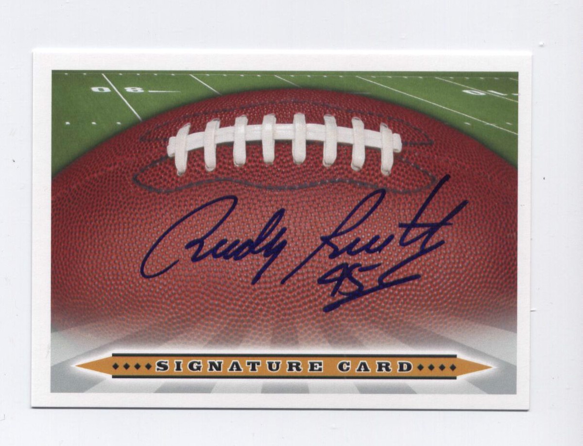 Rudy Ruettiger Signature Card AUTO 'RUDY' signed | eBay