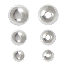 Sterling Silver Round Spacer Beads for Jewelry Making  Many Sizes