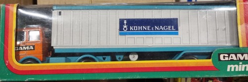 Gama Mini 9294 Faun Container Lastzug Kühne Nagel Lkw very near mint in ...