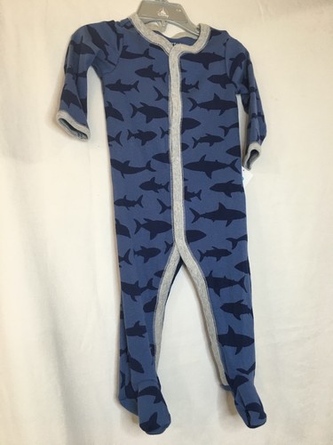 New Carter's 1-Piece Shark Cotton Pajama PJs Footie Sleeper Baby Boy - 第 3/4 張圖片