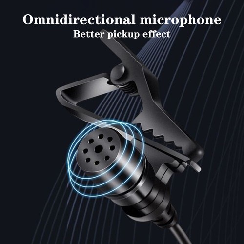 3.5mm /USB/Type C Omnidirectional Tie Clip on Lapel Lavalier Mini Mic Microphone - Picture 11 of 17