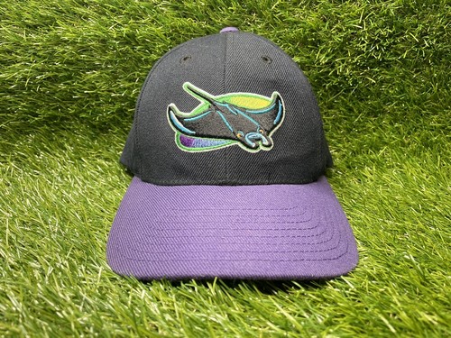 VTG Logo 7 Tampa Bay Devil Rays MLB Hat Cap Snapback Baseball 90s Retro Rare - Picture 1 of 11