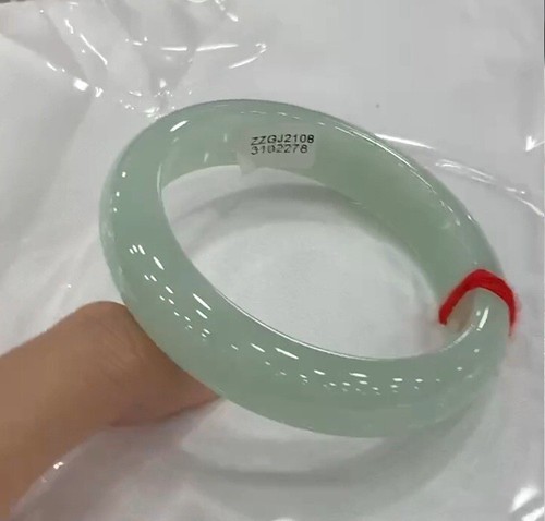 Bangles Bracelet for Women Jadeite Light Green Authentic Myanmar 52-64mm New - Picture 4 of 7