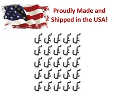 Plastic Black Peg Board Hook Kit Storage 25 Pack J Hook PEGBOARD NOT INCLUDED