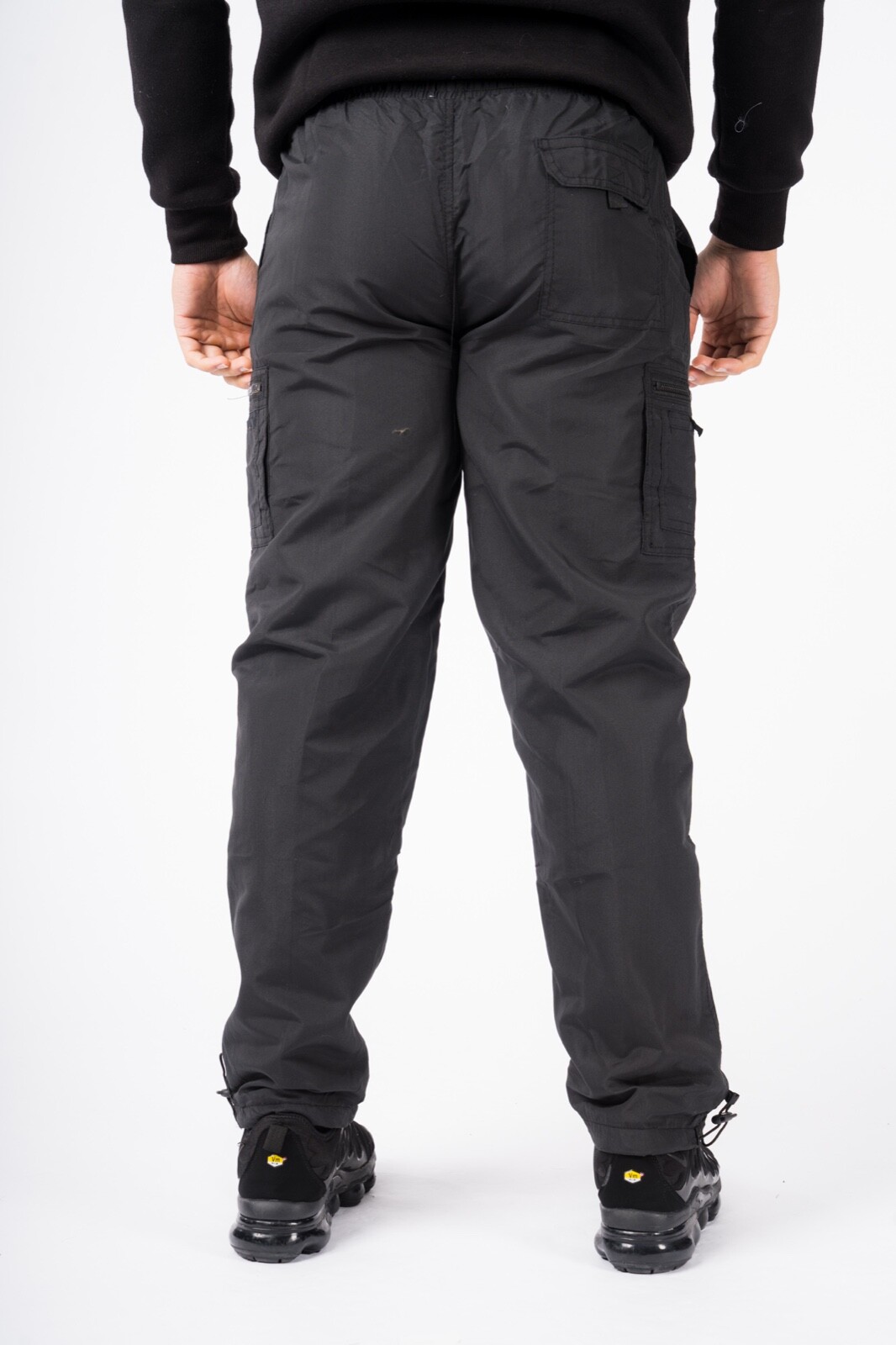 Mens Fleece Lined Thermal Cargo Trousers Pants Elasticated Combat