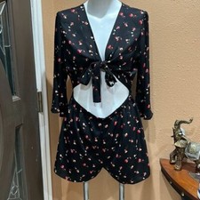 Everly black floral romper