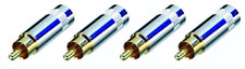 4 Pack Neutrik Rean NYS352G RCA Cable Connector Plug in Gold Large Nickel Handle