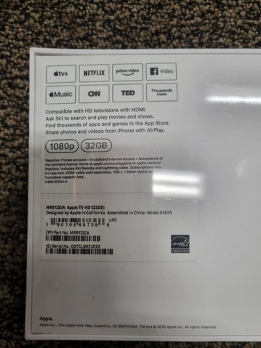 Apple TV 4K HDR 32GB (5th Gen) HD Media Streamer MR912X/A- NEW Sealed - 第 2/2 張圖片