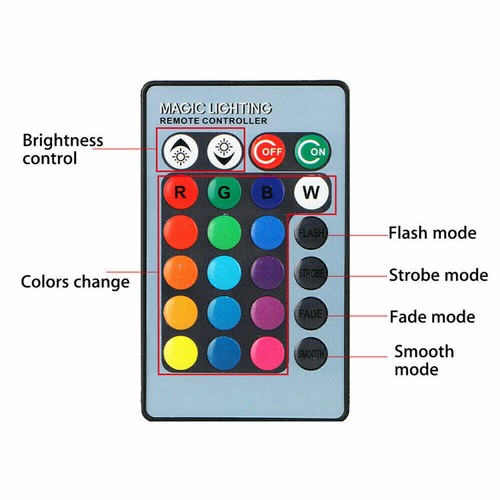 2× Multi-Color 881 5050 RGB LED 12SMD Car Headlight Fog Light Lamp Bulb + Remote - Picture 7 of 12