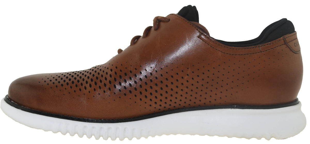 Cole Haan Men's 2.ZeroGrand Laser Wingtip Oxford Tan/Ivory