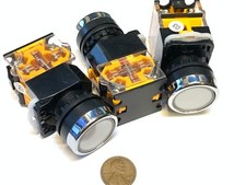 3 pieces White momentary push button switch 22mm normally open closed no nc C25