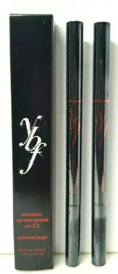 YBF Automatic Eyebrow pencils Set of 2 UNIVERSAL TAUPE 0.01 oz ea SEALED NIB - Image 2 of 4