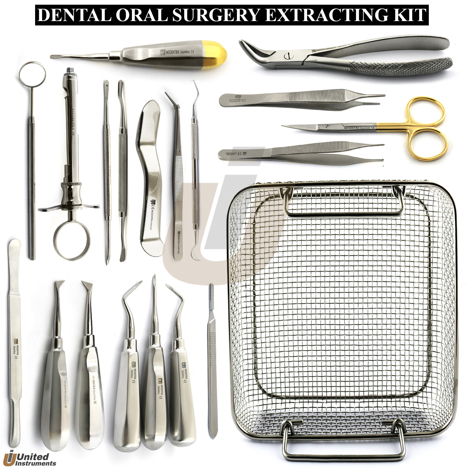 Dental Oral Surgery Root Extraction Luxation Elevators Forceps