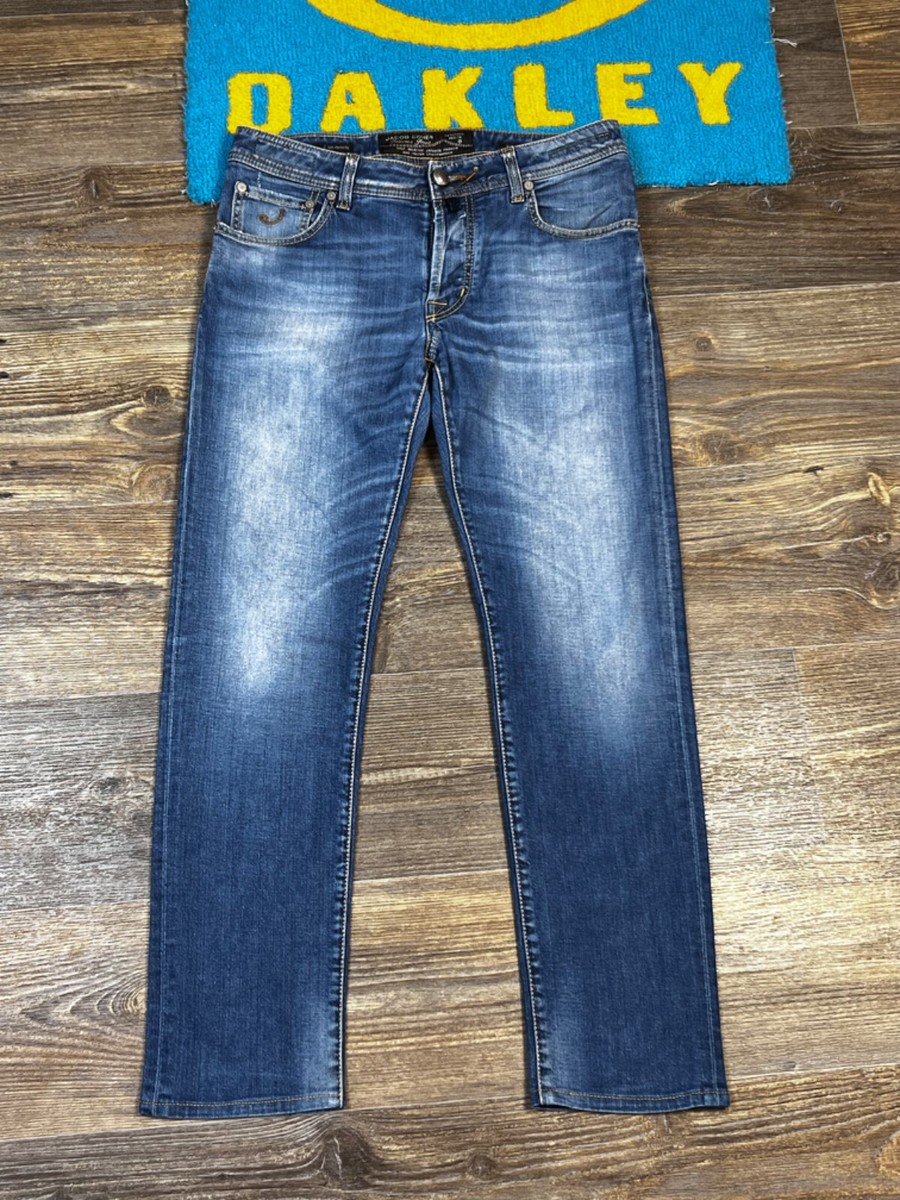 Mens Jacob Cohen 622 Comfort Blue Washed Denim Pant size 33 | eBay