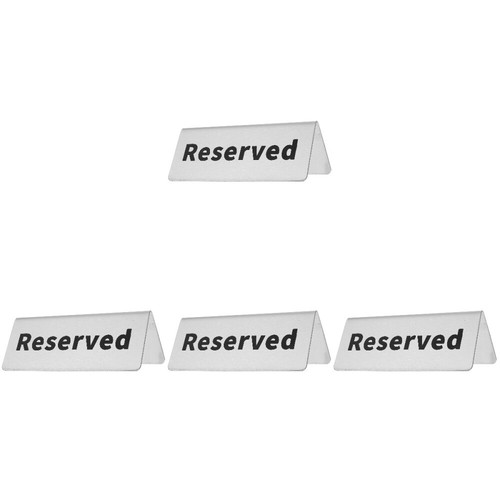 4 Count Vertikales Sitzschild Desktop-Restaurant-Schild Reserviertes Zeichen