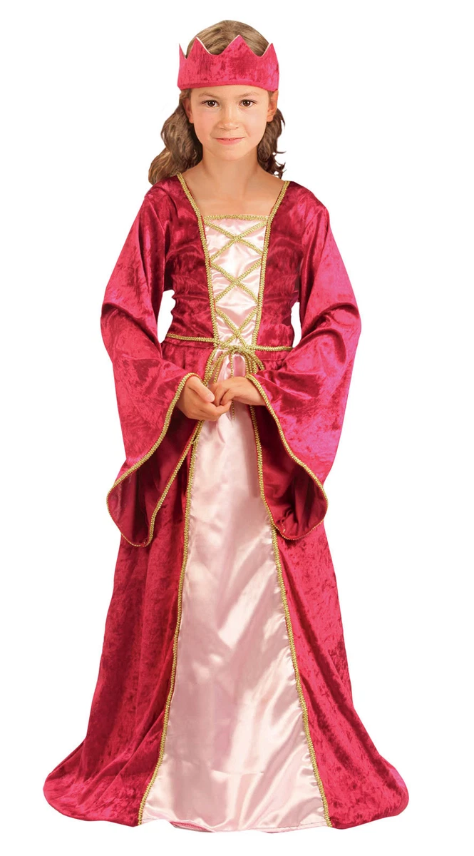 Medieval Tudor Girl Renaissance Princess Queen Costume Gown Outfit