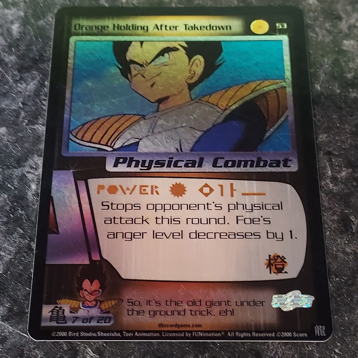 Orange Holding After Takedown 53 Holo Foil Dragon Ball Z CCG DBZ