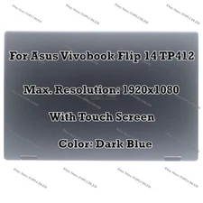 Blue 14.0" Asus Vivobook Flip TP412 TP412U TP412UA FHD LCD Touch Screen Assembly
